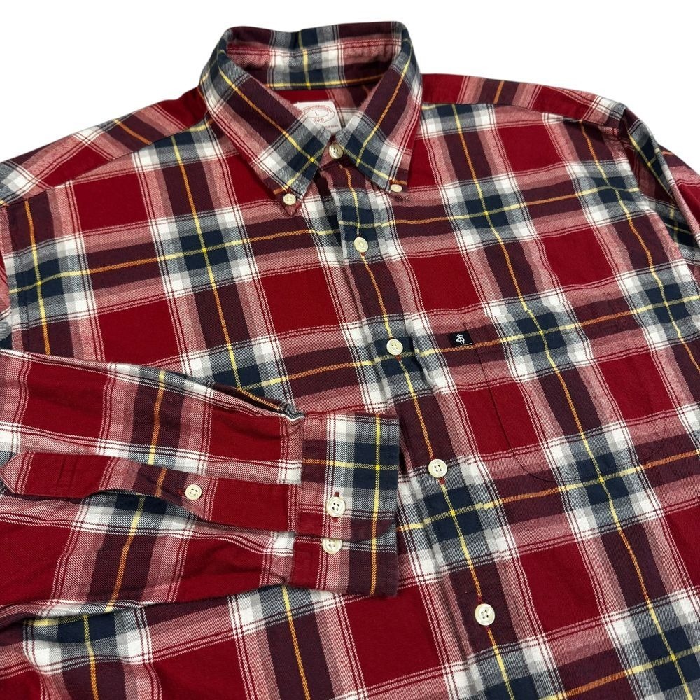 Brooks Brothers Flannel Shirt Men's L 346 Preppy Gorpcore Outdoor Winter Warm